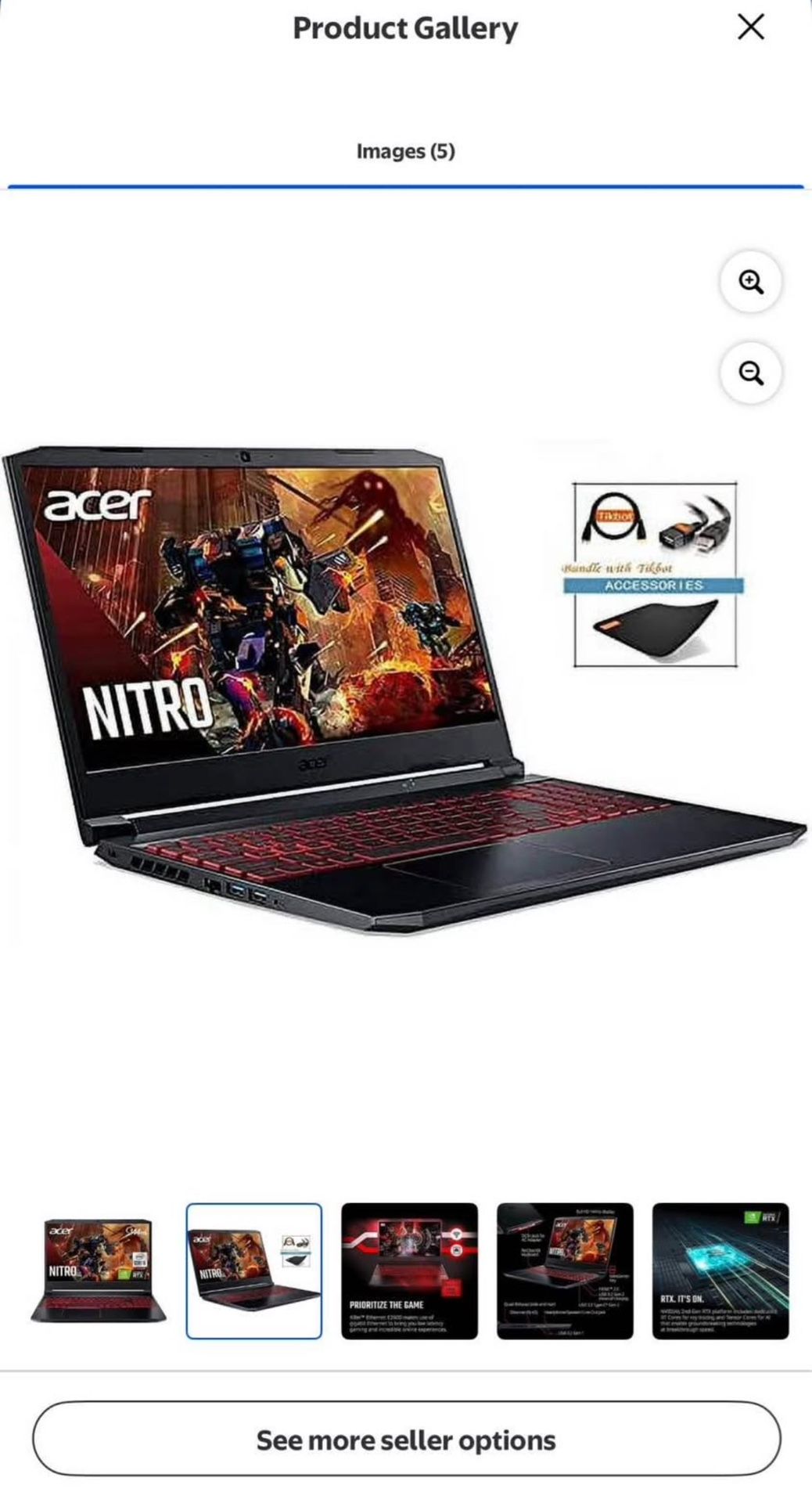 Acer Nitro 5 (i5-9300H + GPU NVIDIA GTX 1650