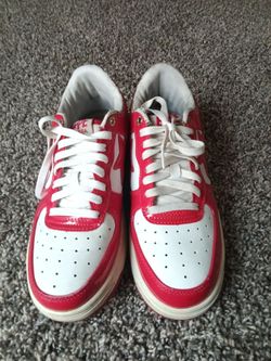 BAPE Bapesta Low-Top Sneakers Red White