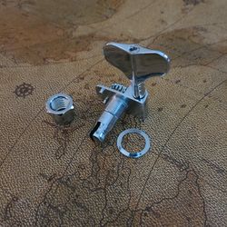 Vintage 1970's/80's Peavey T-40 Bass Guitar 2-Pin Chrome Tuner - Right Side - No Screws Required 