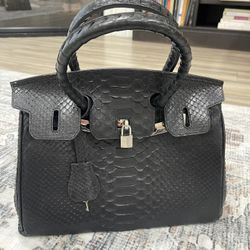 Snake Skin Black Purse