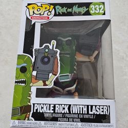 Funko POP Animation Rick And Morty 332 Pickle Rick (with Laser) Vinyl Figure New 