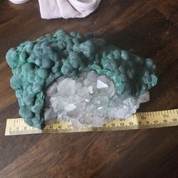 Malachite On Quartz