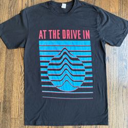 At The Drive-In Band T-Shirt Men's Medium Black Graphic Tee Post-Hardcore Retro