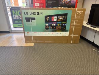 75 LG tv $55 down on Finacing free delivery 6 month warranty
