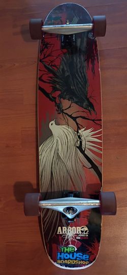 38" ARBOR HYBRID KOA LONGBOARD SKATEBOARD EXCELLENT CONDITION !!!
