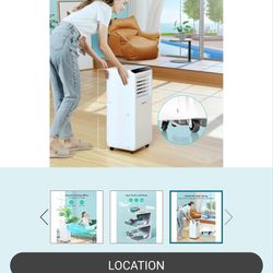 VAGKRI Portable Air Conditioners 8000 BTU 3-in-1 AC Unit

with Fan & Dehumidifier, Cools up to 250 sq. ft. ETL Protection with

Side Handles & Casters