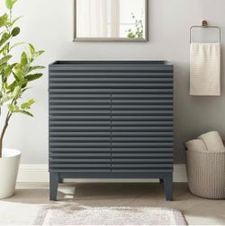 30" Bathroom Vanity in Gray - Sink Basin Not Included