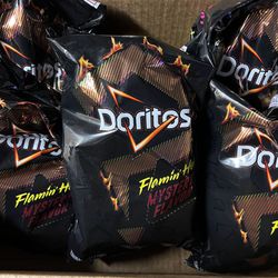 Doritos Flamin’ Hot Mystery Flavor Chips 9oz Bag Limited NEW 
