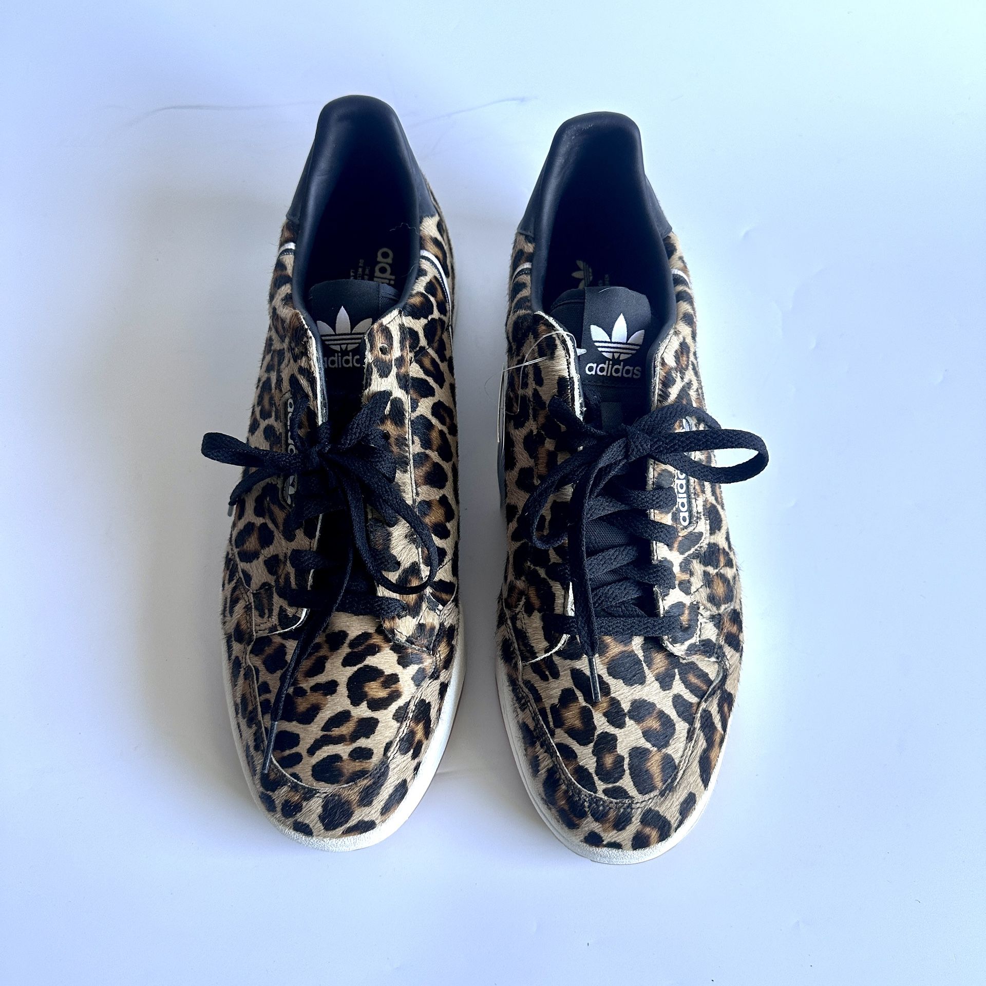 Adidas Continental 80 Shoes Pony Hair Leopard Print Sneakers