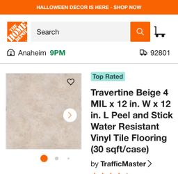 TrafficMaster Travertine Beige Peel and Stick Vinyl Tile