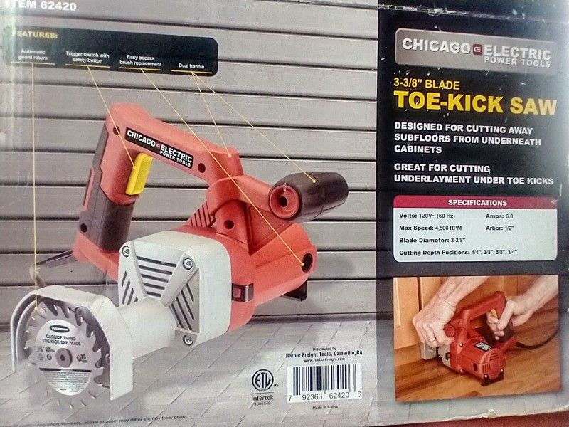 Chicago 3-3/8 in. 6.8 Amp Heavy Duty Toe-Kick Saw