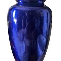 Shinny Blue Speckle Pattern Urn
