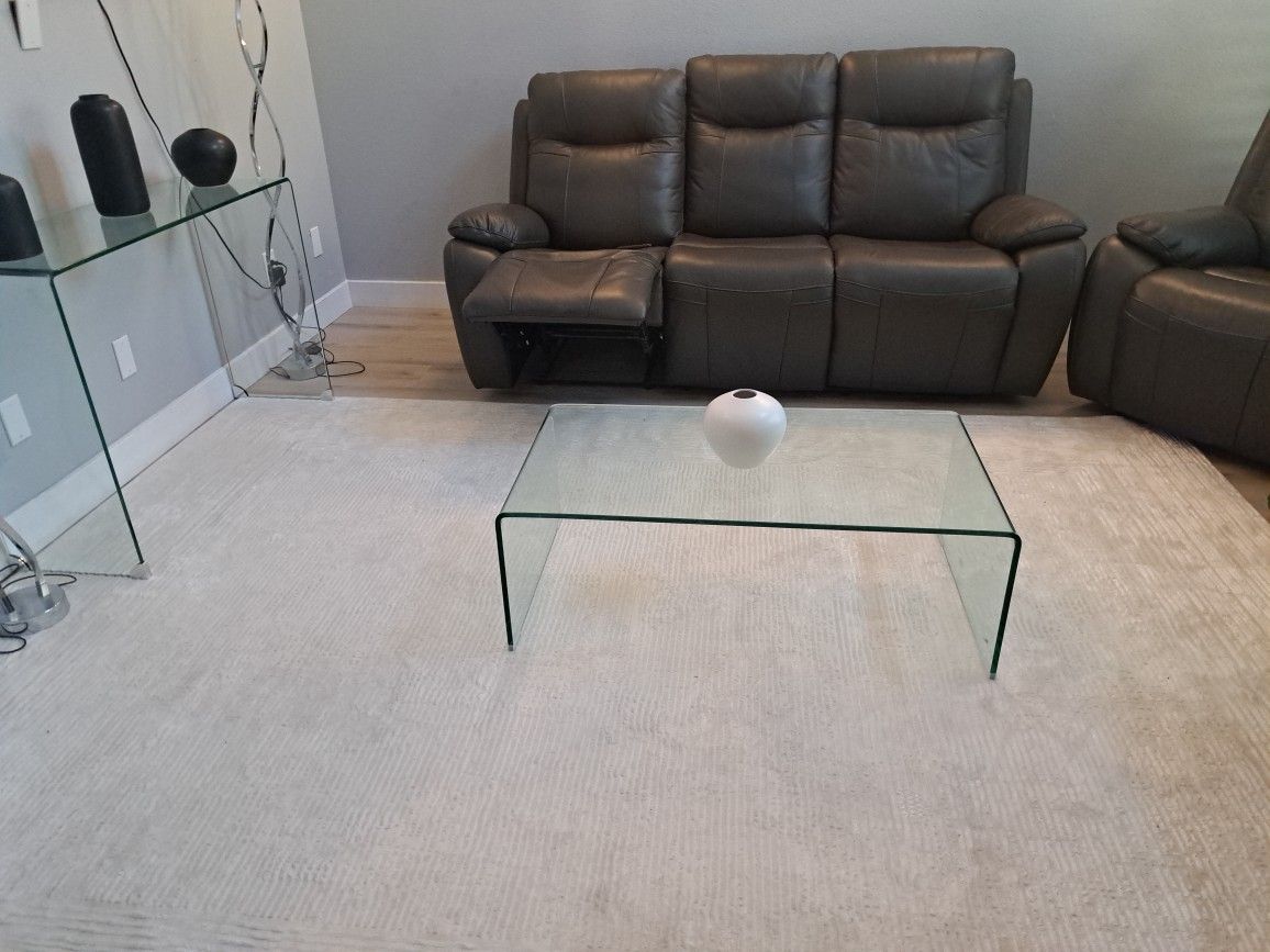 Tempered Glass Modern Coffee Table