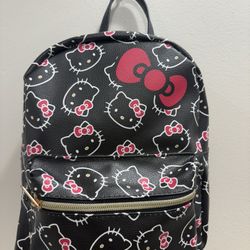 Hello Kitty Mini Backpack NWT Black Pink Cute Sanrio