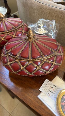 Red and Gold Decorative Lidded Box