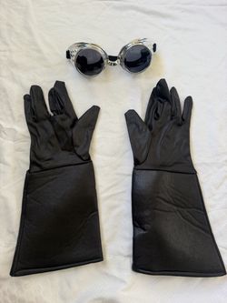 Halloween props eyeglasses & gloves/ accesorio