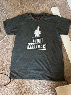 Charcoal Gray “F&@$ Your Feelings” XL Unisex T-shirt