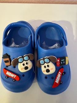 New Kids Blue Clog Sandals with Charms