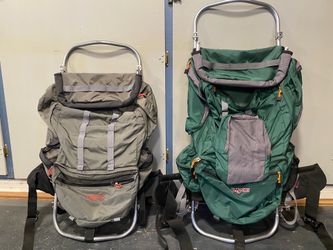 Jansport external frame backpacking packs