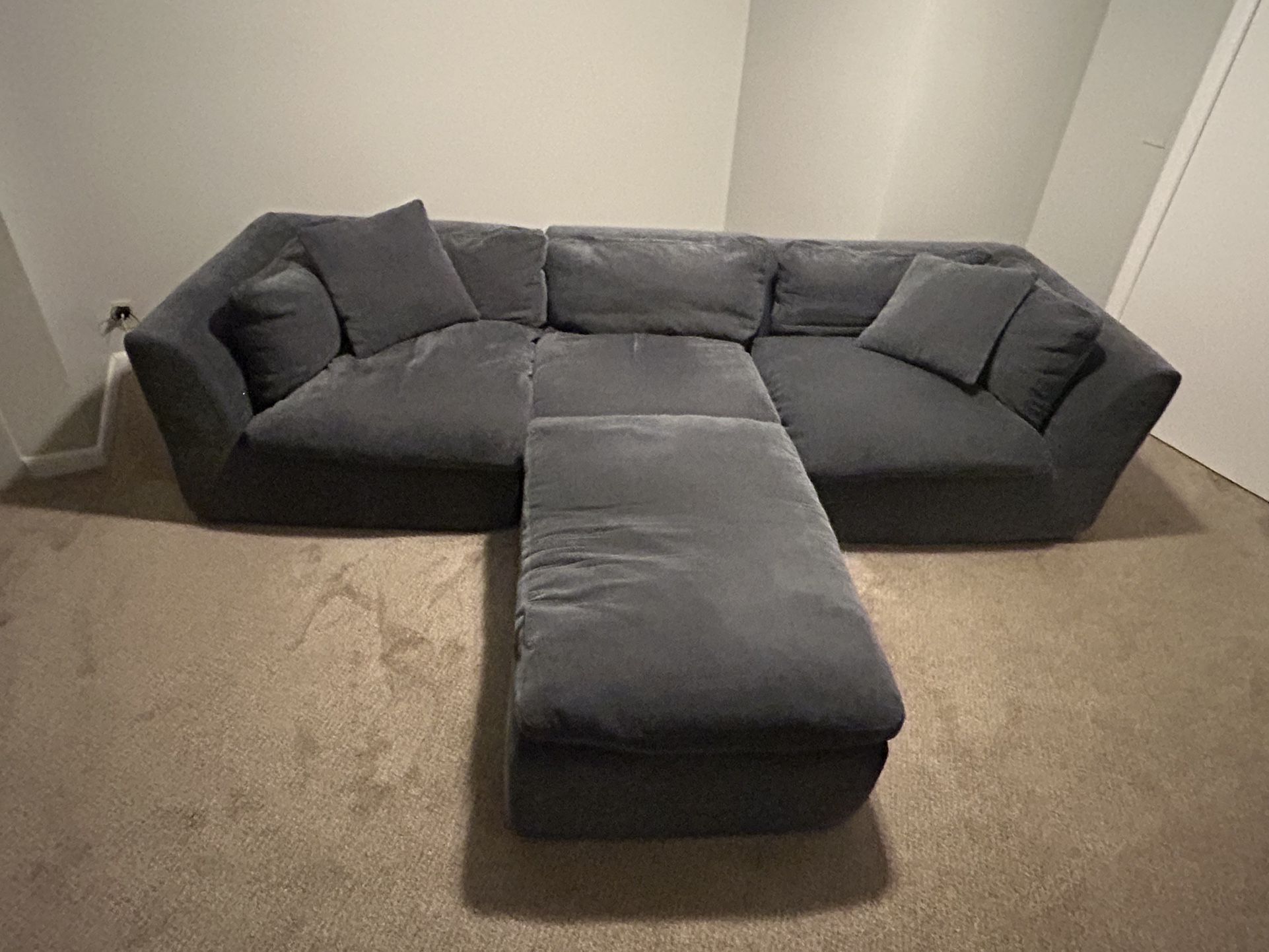 Dark Grey Cloud Sectional Couch