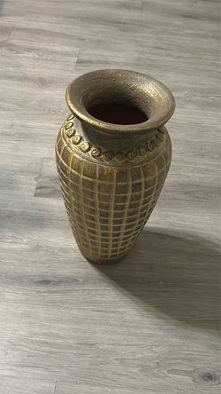 Large Gold Decorative Floor Vase