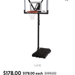 Lifetime 48 In. Adjustable Portable Basketball Hoop,