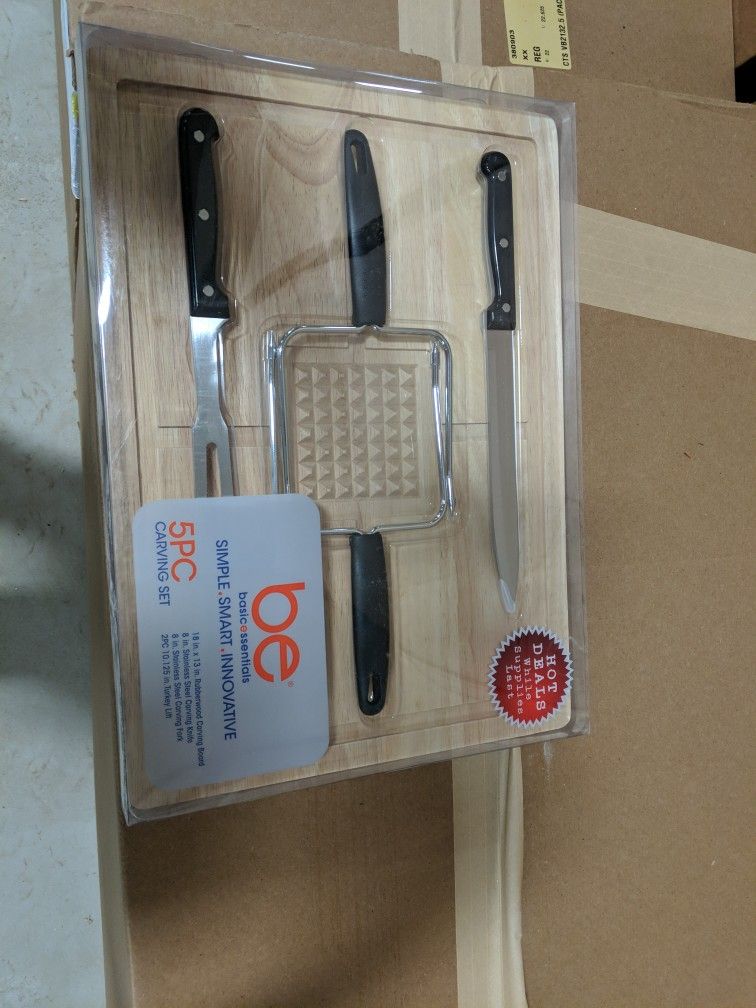 5 PIECE CARVING SET