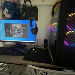 Rgb Gaming Pc With Monitor Mouse And Keyboard Etc 