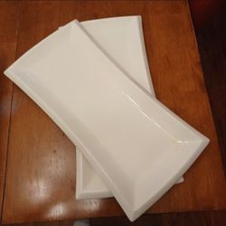 2 Ceramic Party Trays