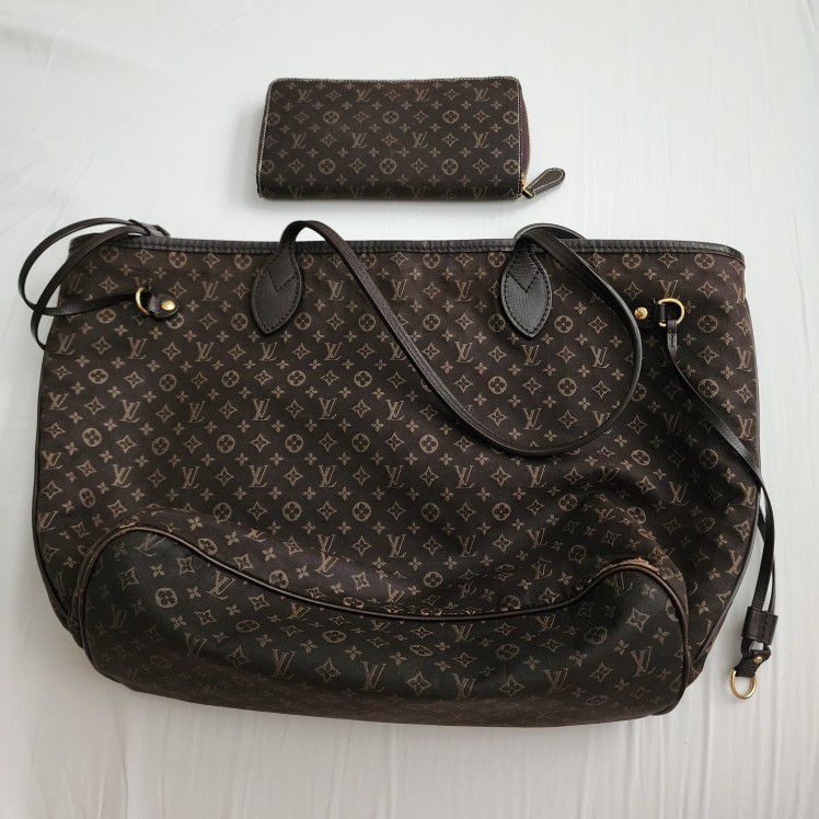 Authentic Louis Vuitton Shoulder Bag With Matching Zippy Wallet