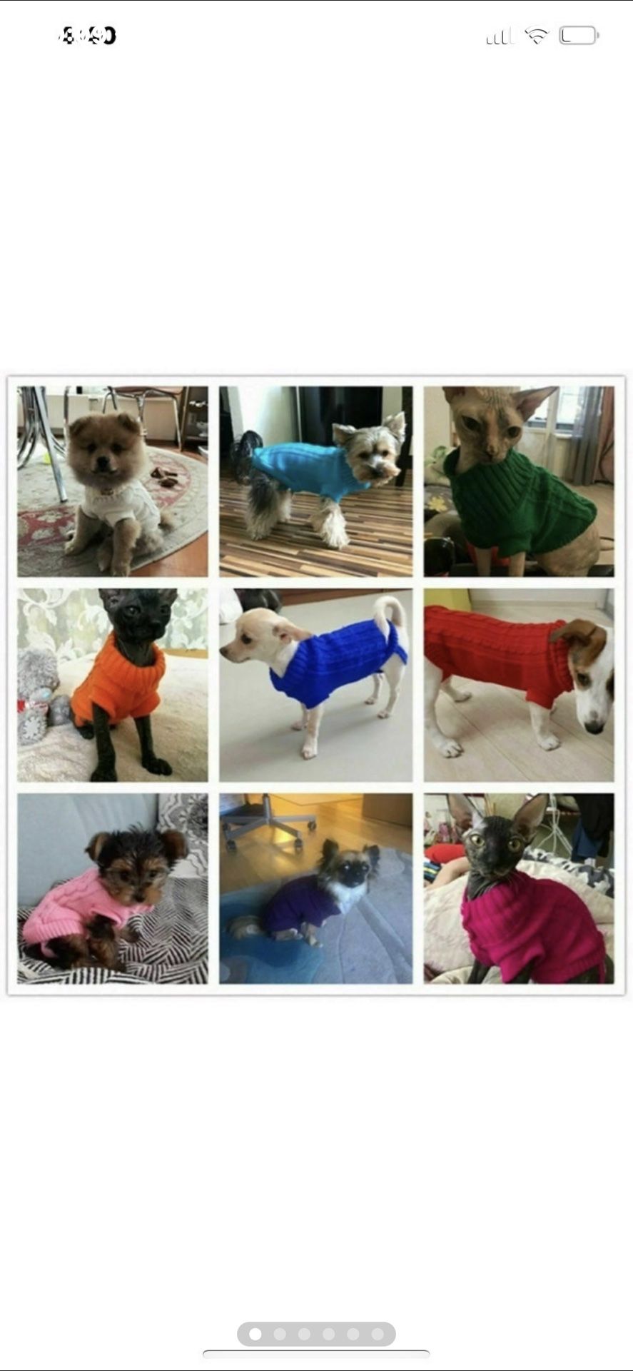 8 Small Dog Sweaters Bundle