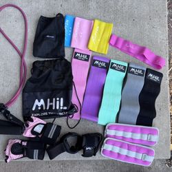💪🏻 Gym Equipment Bundle – Resistance Bands, Straps, Gloves, & More – Gently Used! 💪🏻