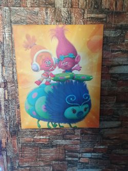 Trolls Movie Characters Canvas Wall Art