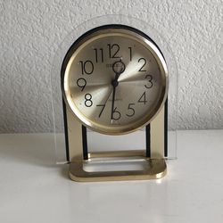 Brass Seiko desk clock