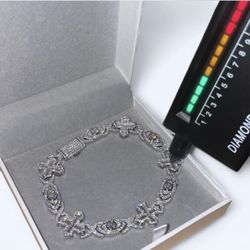 Iced Out Cross&eye Bracelet 