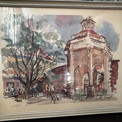 Cecile Johnson ‘The Old Spanish Town’ Watercolor