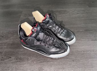 Jordan Courtside 23 GS in Black/Gym Red/Particle Grey. Youth size 6Y