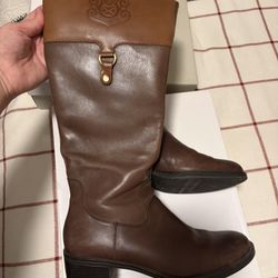 Brown Women Leather Boots