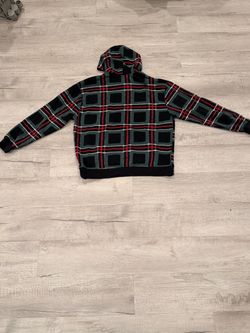 Plaid Fleece Pullover Hoodie