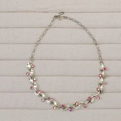 Star Jewelry Vintage Gold Tone Necklace With Rhinestones
