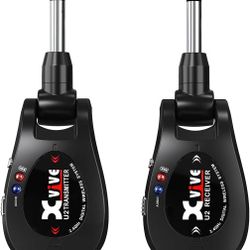 Xvive U2 Guitar Wireless System with Transmitter and Receiver for Electric Guitars, Bass, Violin (Black)