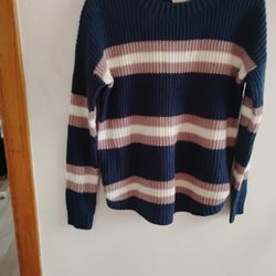 Women's So sweater, navy/pink SZ Small 