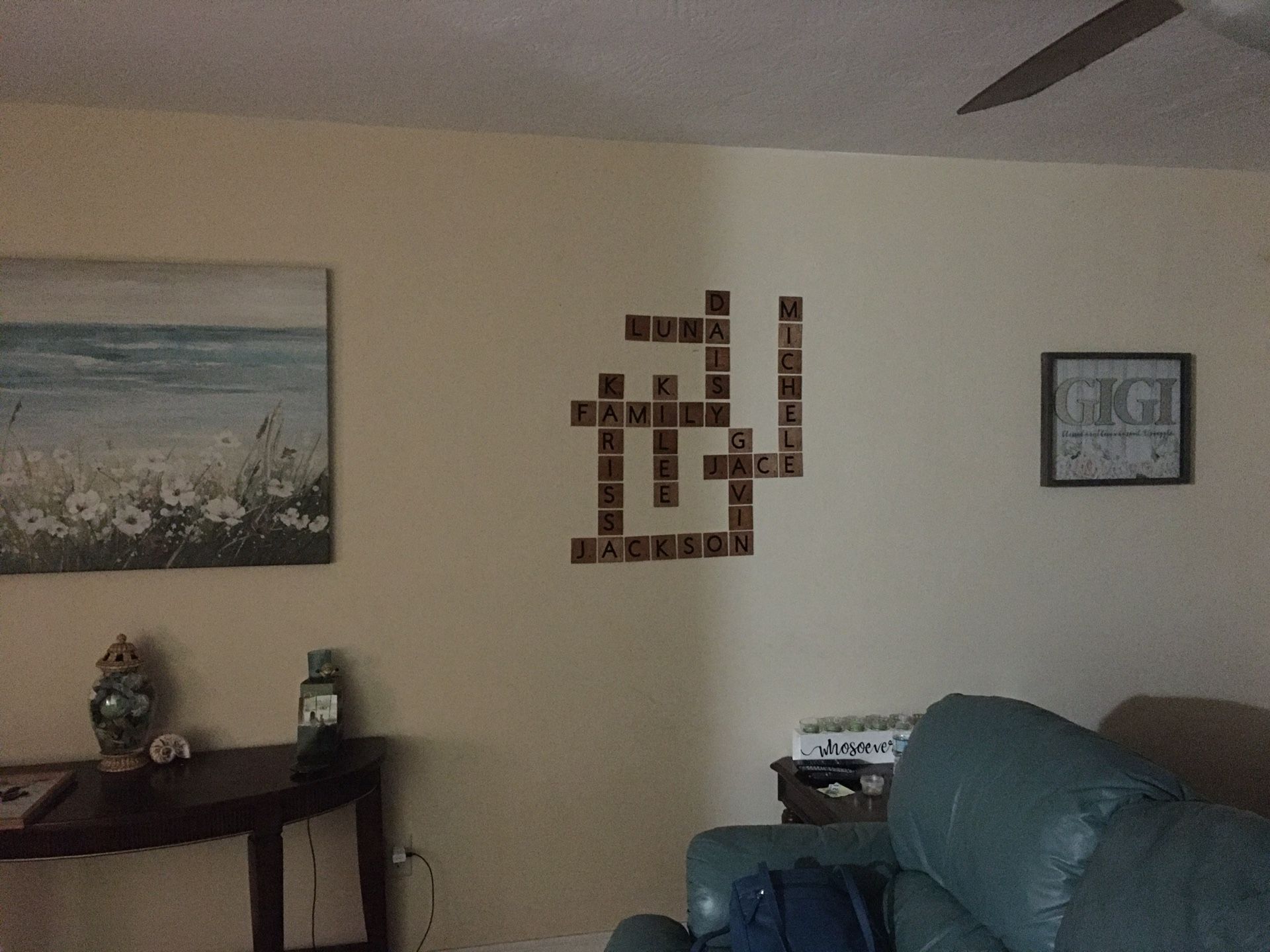 Scrabble wall art decor