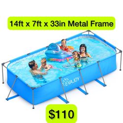🌊 NEW  14ft x 7ft Swimming Pool – 33” Deep • Backyard Summer Ready 🔥 