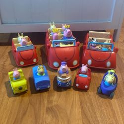 Peppa Pig Lot!  7 Figures & 8 Vehicles