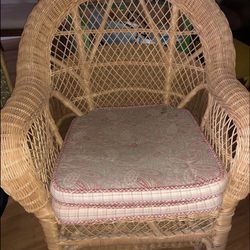 Two Wicker Chairs + Cushions 