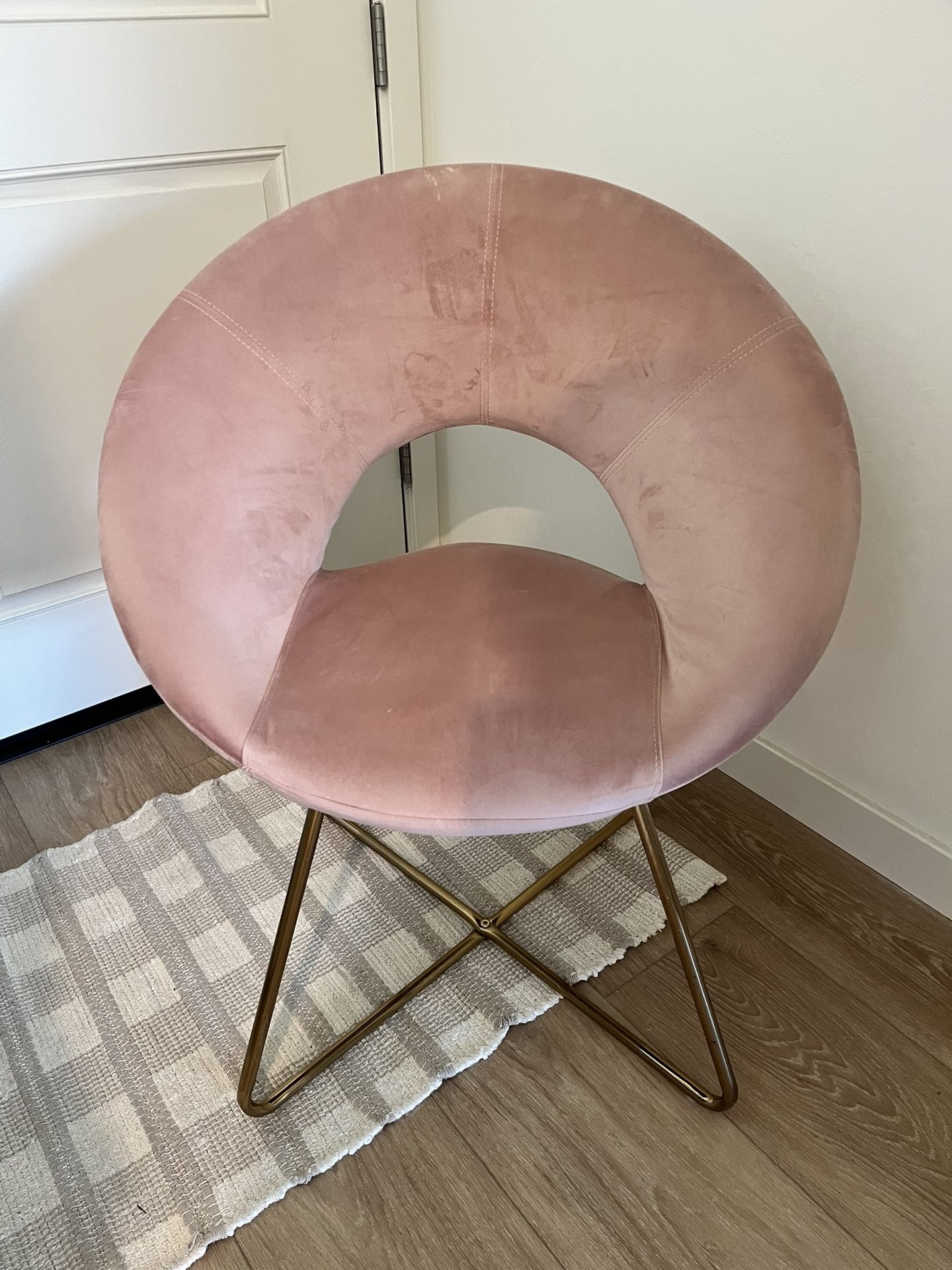 Pink Velvet Desk Chair