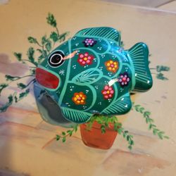 Hand Painted Fish Trinket Dish