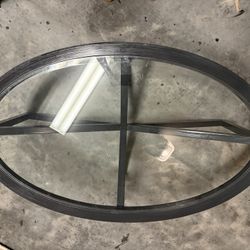  Oval Glass Coffee Table