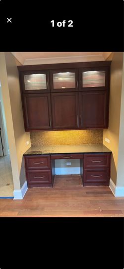 Complete Desk With Cabinet Set